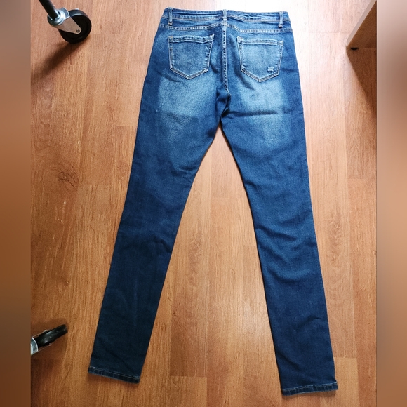 REVAMPED distressed blue denim size large - Picture 3 of 4